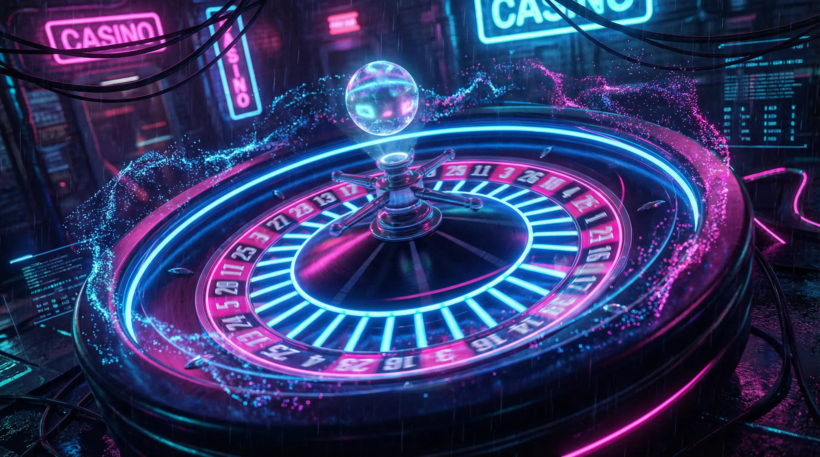 Ruleta de neón en casino tiraj rapid México